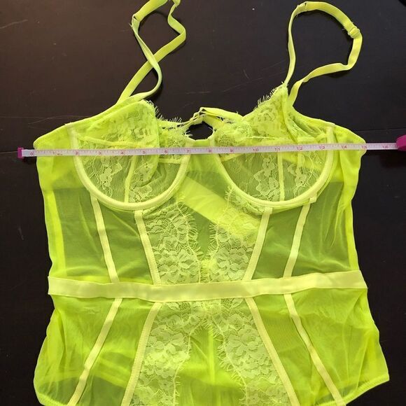 Bright Neon Lace Backless Bodysuit - Picture 10 of 12